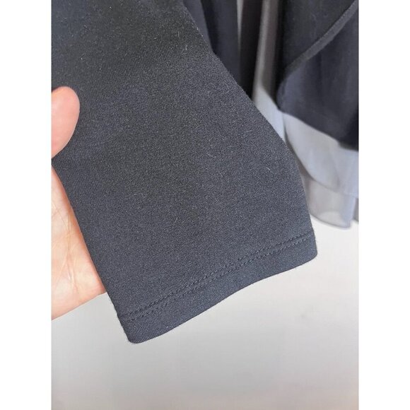 Logo Chic Sweater M Black Neutral Minimalist Capsule Basic Staple Chiffon 80s - Picture 4 of 11